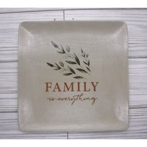 Trinket / Jewelry Dish Tan w/ Saying